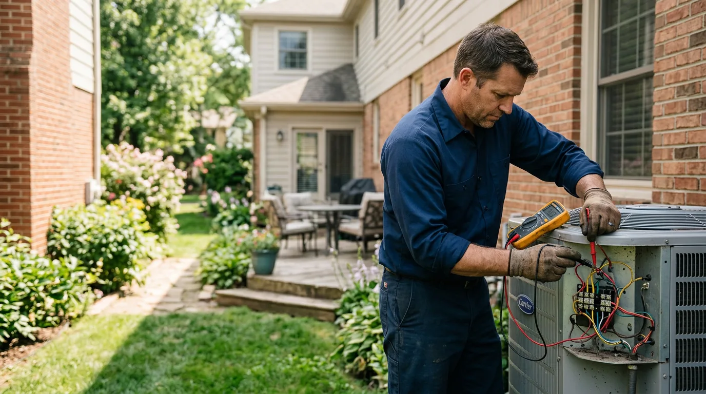HVAC technician working near Steilacoom, WA